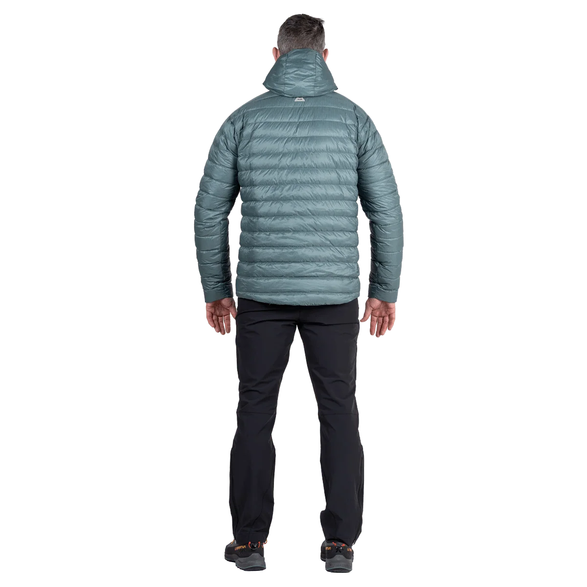 Mountain Equipment Baltoro Men's Jacket in Goblin Blue - Back On Model