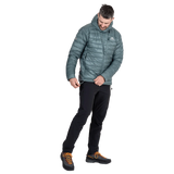 Mountain Equipment Baltoro Men's Jacket in Goblin Blue - Three Quarter On Model