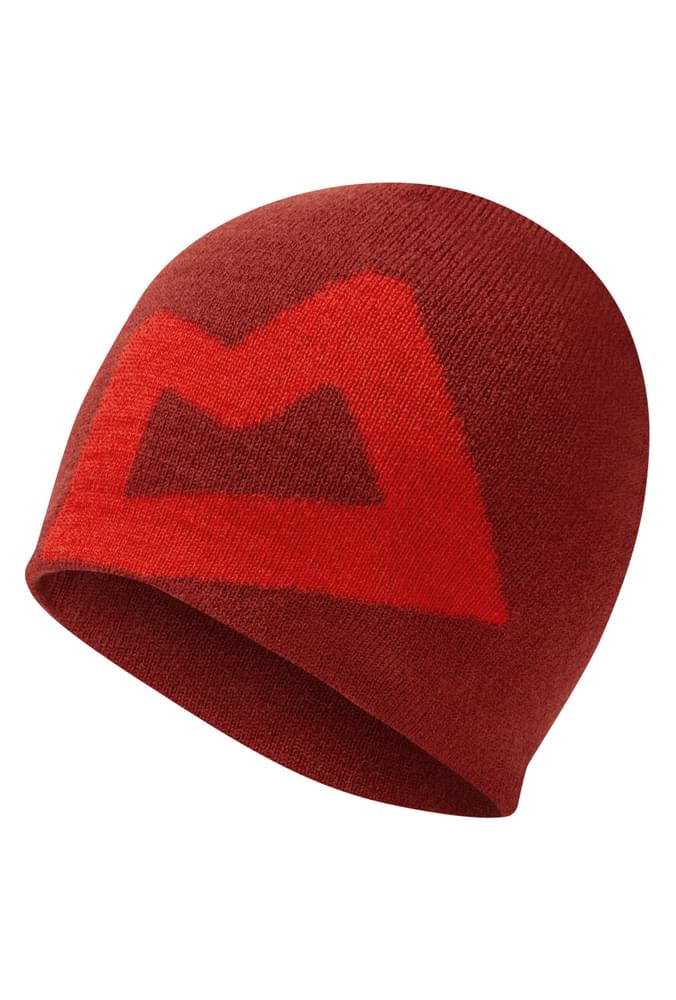Mountain Equipment Branded Knitted Beanie in Merlot/Chili - Front