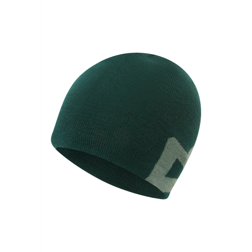 Mountain Equipment Branded Knitted Beanie in Pine/Sage - Front