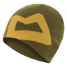 Mountain Equipment Branded Knitted Women's Beanie in DrkOlive/Butterscotch - Front