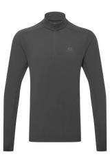 Mountain Equipment Cerrig Men's LS Zip T in Black - Front
