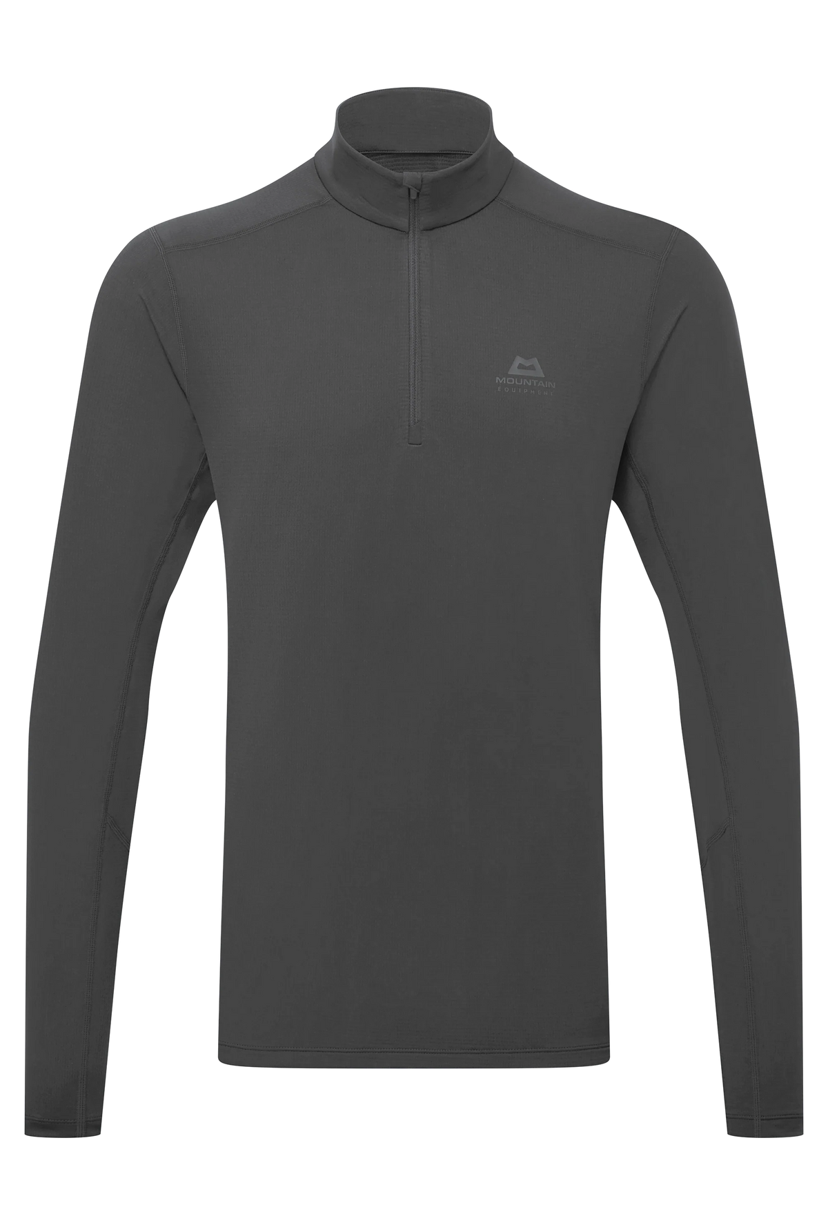 Mountain Equipment Cerrig Men's LS Zip T in Black - Front