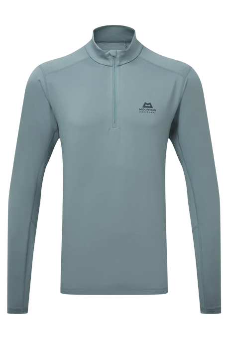 Mountain Equipment Cerrig Men's LS Zip T in Goblin Blue - Front