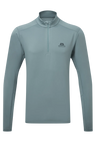 Mountain Equipment Cerrig Men's LS Zip T in Goblin Blue - Front