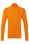Mountain Equipment Cerrig Men's LS Zip T in Rust - Front
