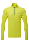 Mountain Equipment Cerrig Men's LS Zip T in Vine Green - Front
