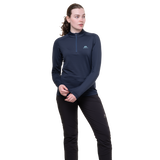 Mountain Equipment Cerrig Women's LS Zip T in Cosmos - Back