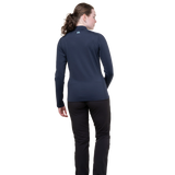 Mountain Equipment Cerrig Women's LS Zip T in Cosmos - Front on Model