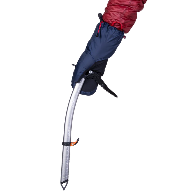 Mountain Equipment Citadel Mitt in Cosmos/Black - Ice Axe Use
