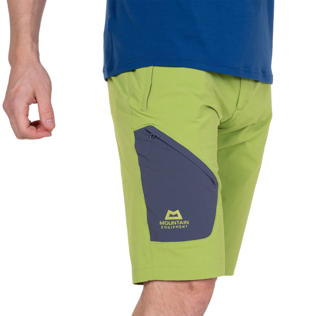 Mountain Equipment Comici Men's Short in Cactus/Ombre - Belt Detail