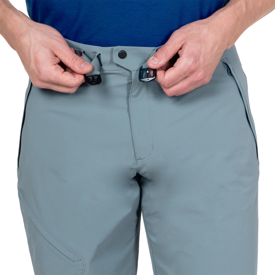 Mountain Equipment Comici Men's Short in Goblin Blue - Pocket Detail