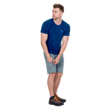 Mountain Equipment Comici Men's Short in Goblin Blue - Three Quarter Model