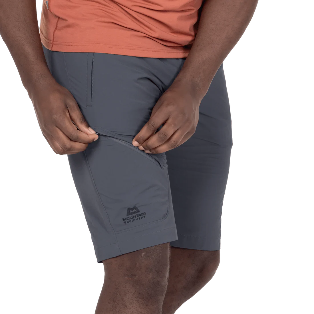 Mountain Equipment Comici Men's Short in Ombre Blue - Pocket Detail