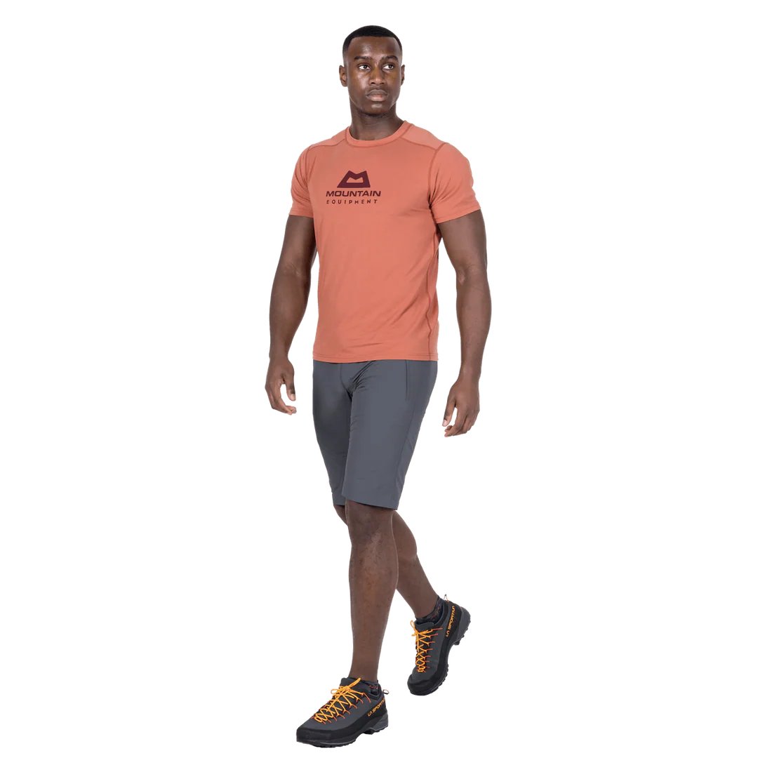 Mountain Equipment Comici Men's Short in Ombre Blue - Walking Front Model
