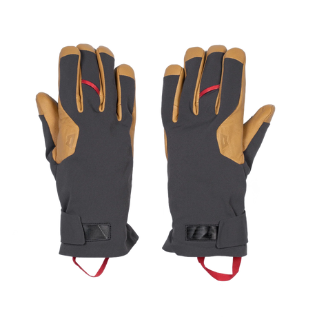 Mountain Equipment Direkt Gauntlet in Obsidian/Tan - Paired Back View