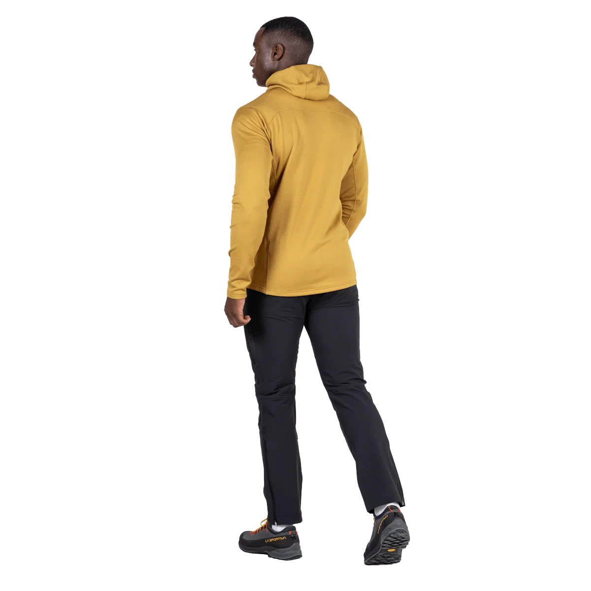 Mountain Equipment Durian Hooded Men's Jacket in Mustard - Back Fit