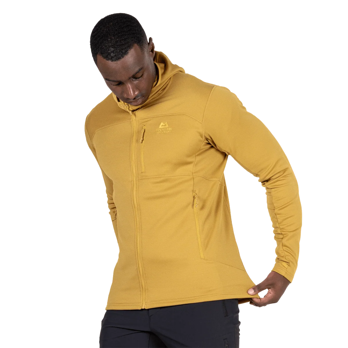 Mountain Equipment Durian Hooded Men's Jacket in Mustard - Hand Pocket 2