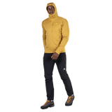 Mountain Equipment Durian Hooded Men's Jacket in Mustard - Hood Fit 2