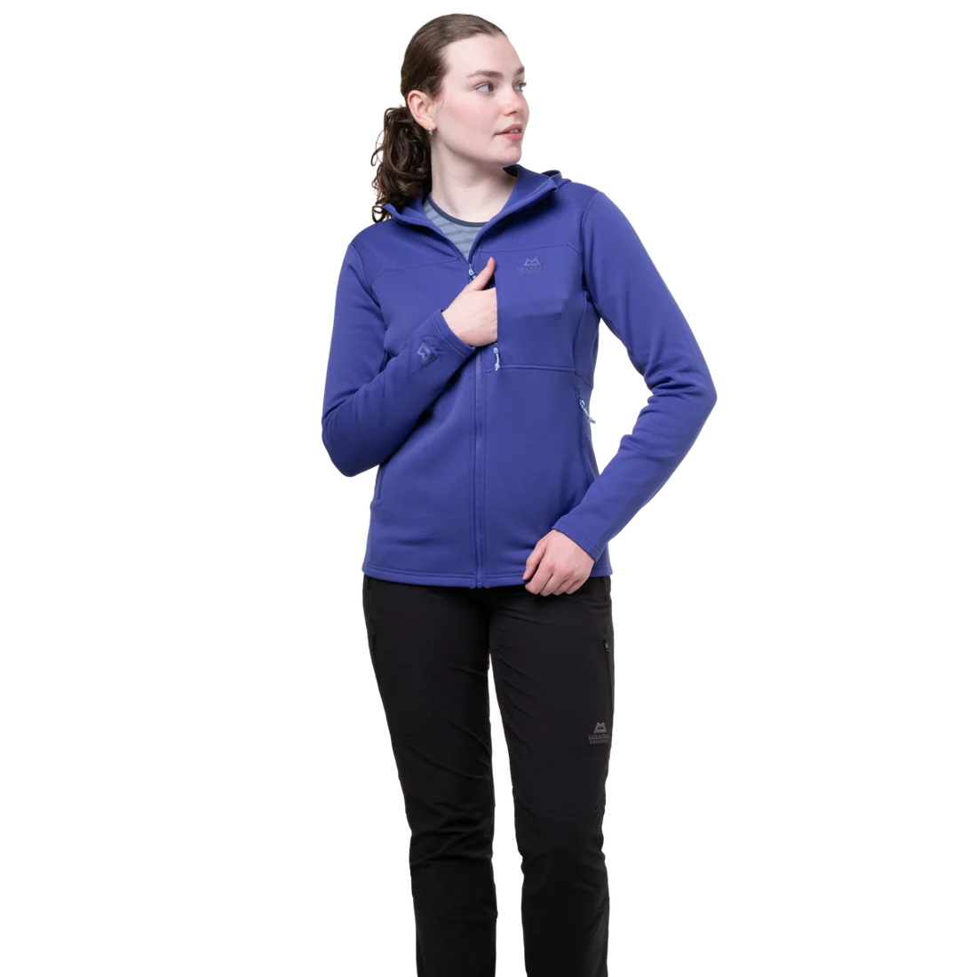 Mountain Equipment Durian Hooded Women's Jacket in Clematis - Chest Pocket