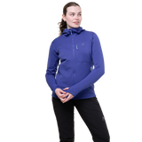 Mountain Equipment Durian Hooded Women's Jacket in Clematis - Front Fit