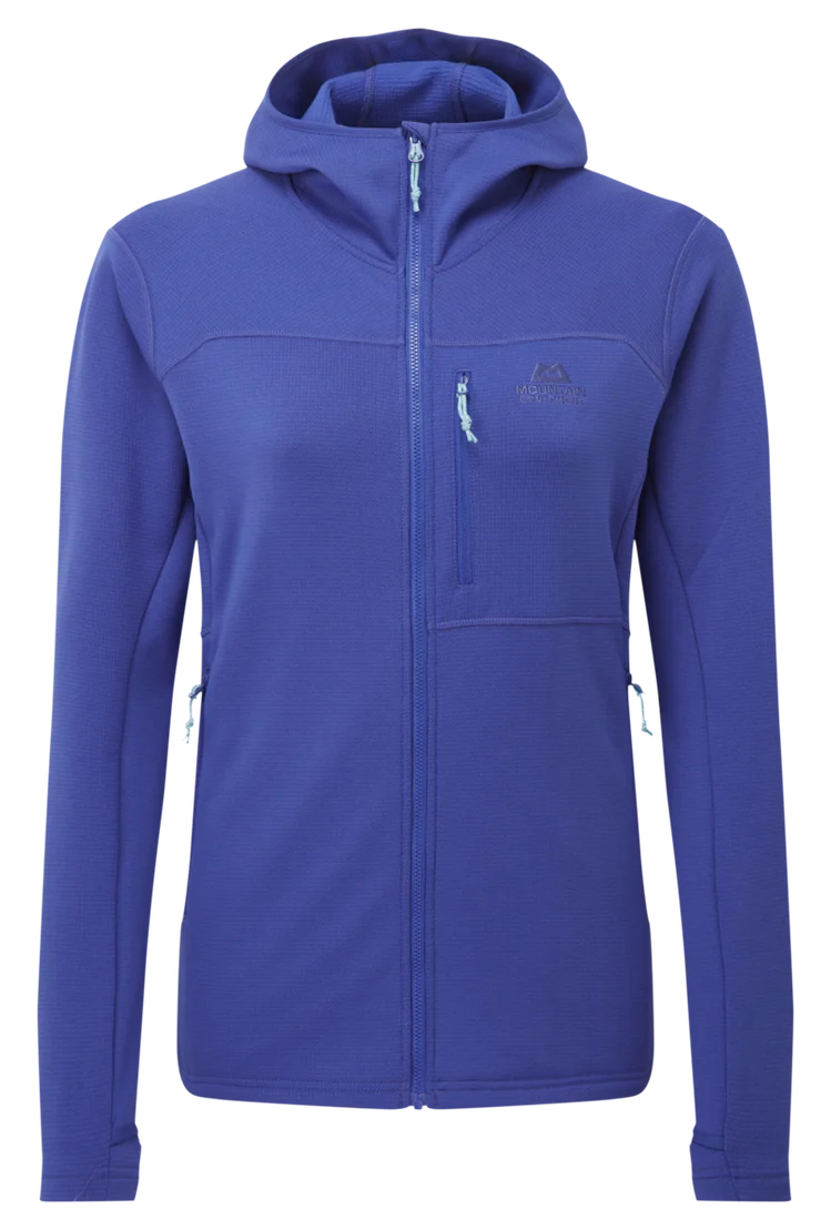 Mountain Equipment Durian Hooded Women's Jacket in Clematis - Front