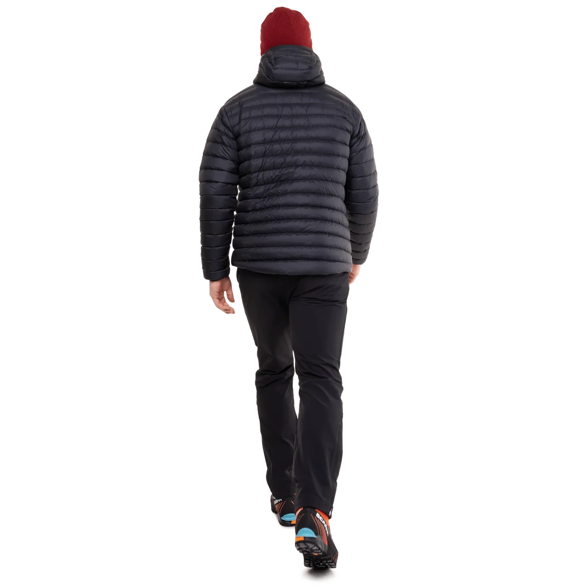 Mountain Equipment Earthrise Hooded Men's Jacket in Black/Black - Back Model