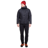 Mountain Equipment Earthrise Hooded Men's Jacket in Black/Black - worn
