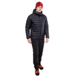 Mountain Equipment Earthrise Hooded Men's Jacket in Black/Black - worn