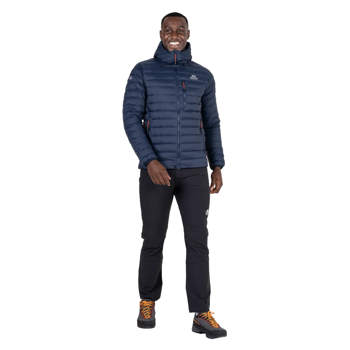 Mountain Equipment Earthrise Hooded Men's Jacket in Cosmos - Hood Up Model