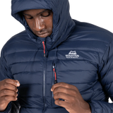 Mountain Equipment Earthrise Hooded Men's Jacket in Cosmos - Open Front Model