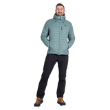 Mountain Equipment Earthrise Hooded Men's Jacket in Goblin Blue - Walking Model