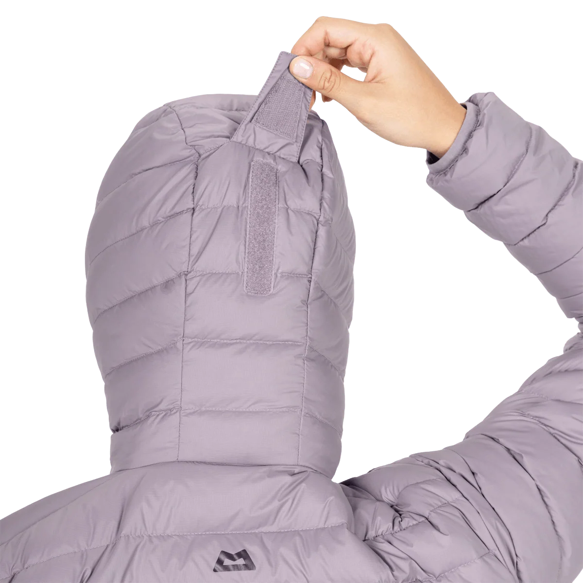 Mountain Equipment Earthrise Hooded Women's Jacket in Allium - hood drawcord detail