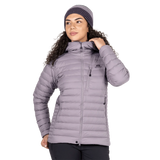 Mountain Equipment Earthrise Hooded Women's Jacket in Allium - interior detail