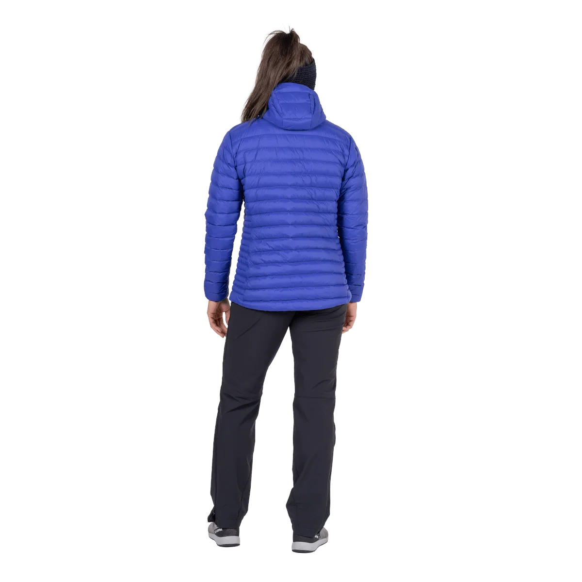 Mountain Equipment Earthrise Hooded Women's Jacket in Clematis - back