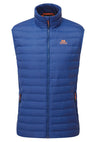 Mountain Equipment Earthrise Men's Vest in Admiral Blue - flat lay