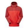 Mountain Equipment Echo Hooded Men's Jacket in Chili Red/Merlot - Flat Lay