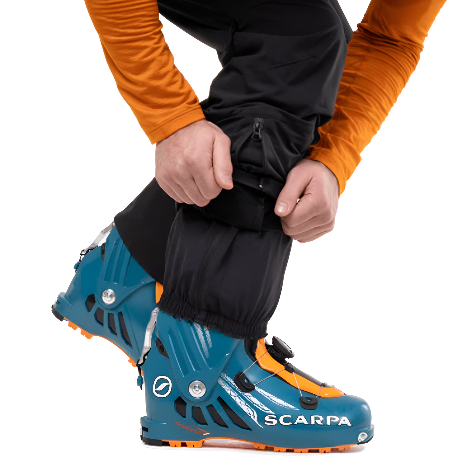 Mountain Equipment Epic Men's Pant in Black - Gaiter Detail