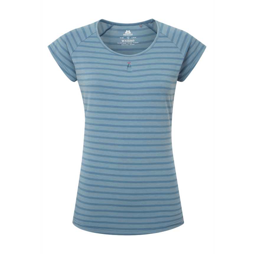 Mountain Equipment Equinox Women's Tee in Bluefin Stripe - Front