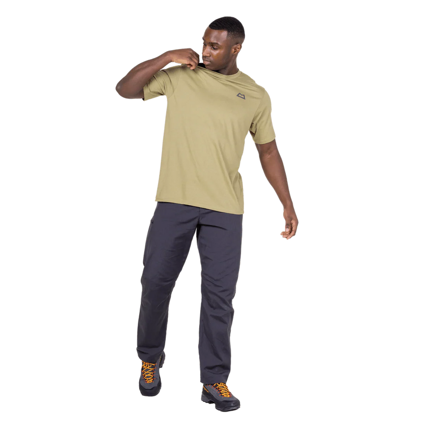 Mountain Equipment Everest Men's Tee in Boa - On Model Three Quarter