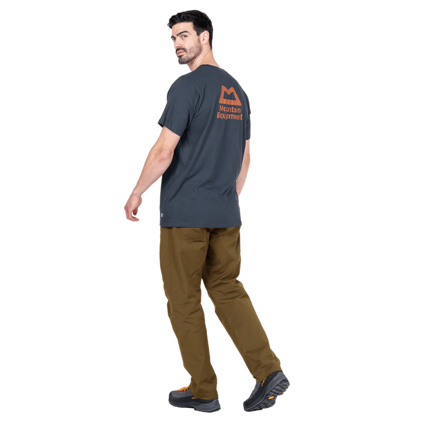 Mountain Equipment Everest Men's Tee in Ombre Blue - On Model Walking Front