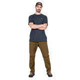 Mountain Equipment Everest Men's Tee in Ombre Blue - On Model Walking Side