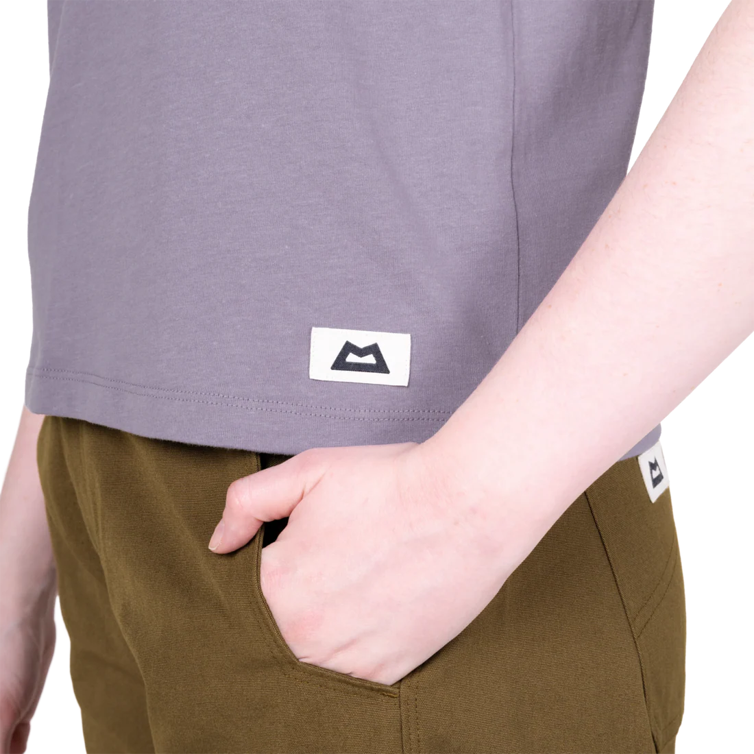 Mountain Equipment Fairhead Women's Tank in Allium - Badge detail