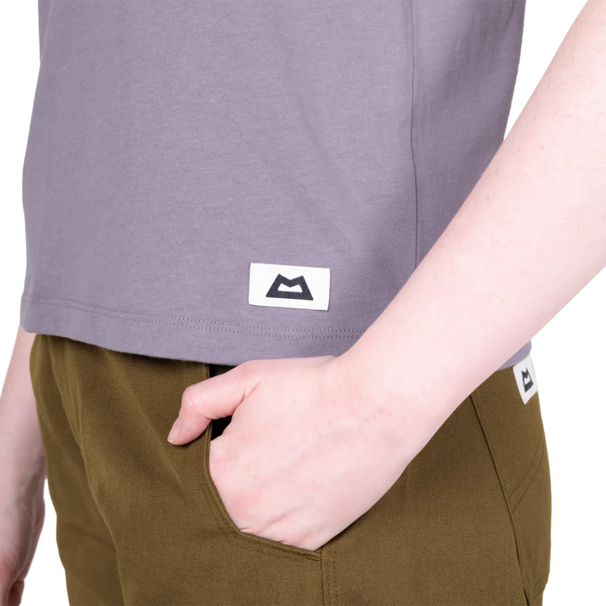 Mountain Equipment Fairhead Women's Tank in Allium - Badge detail
