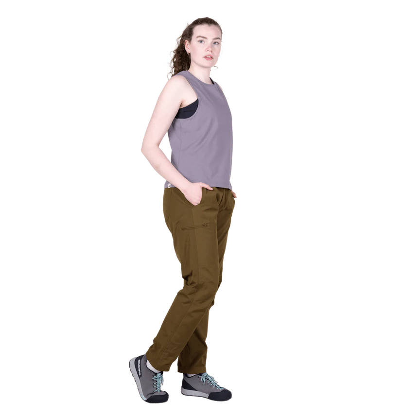 Mountain Equipment Fairhead Women's Tank in Allium - Side model view