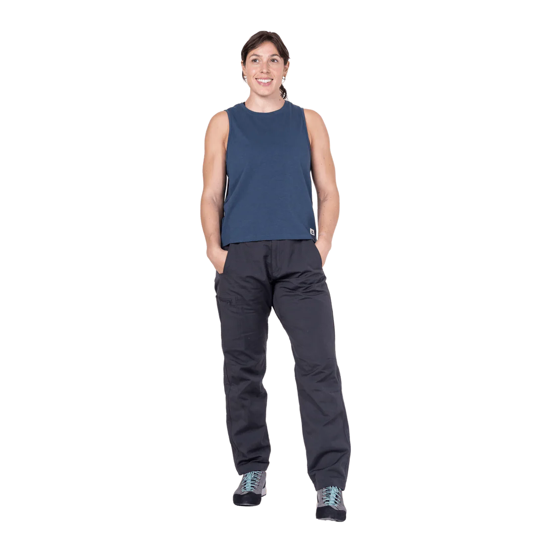 Mountain Equipment Fairhead Women's Tank in Dusk - Front full length model view
