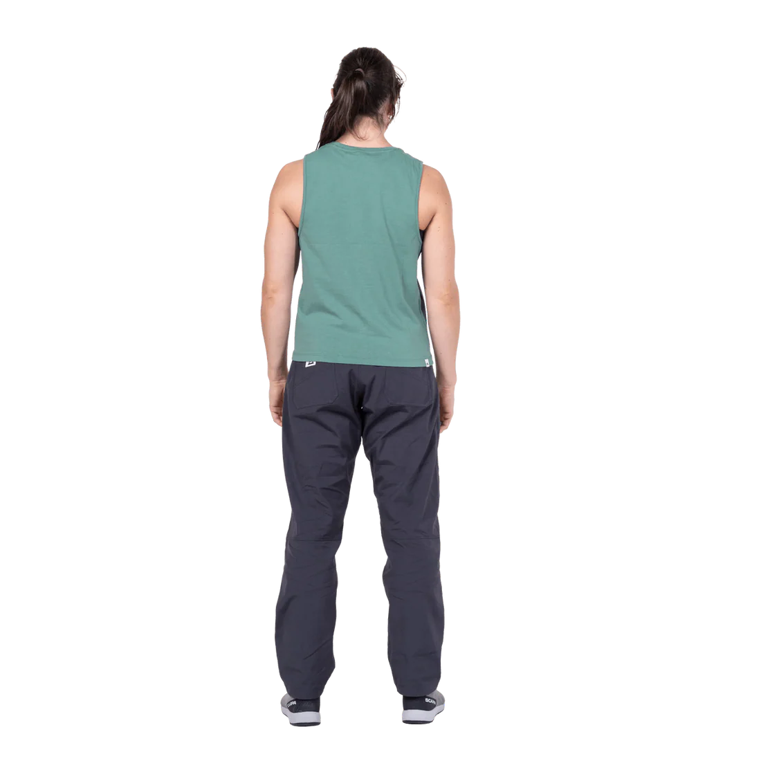 Mountain Equipment Fairhead Women's Tank in Sage - Back full length model view
