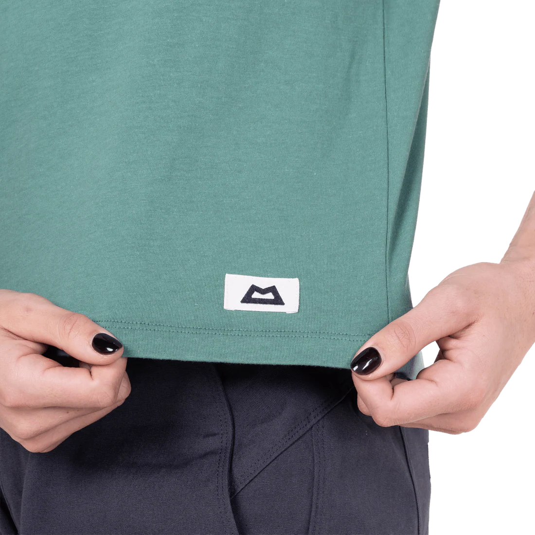 Mountain Equipment Fairhead Women's Tank in Sage - Badge detail