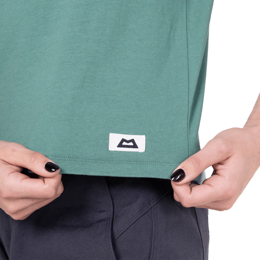 Mountain Equipment Fairhead Women's Tank in Sage - Badge detail