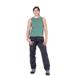 Mountain Equipment Fairhead Women's Tank in Sage - Front full length model view alternate